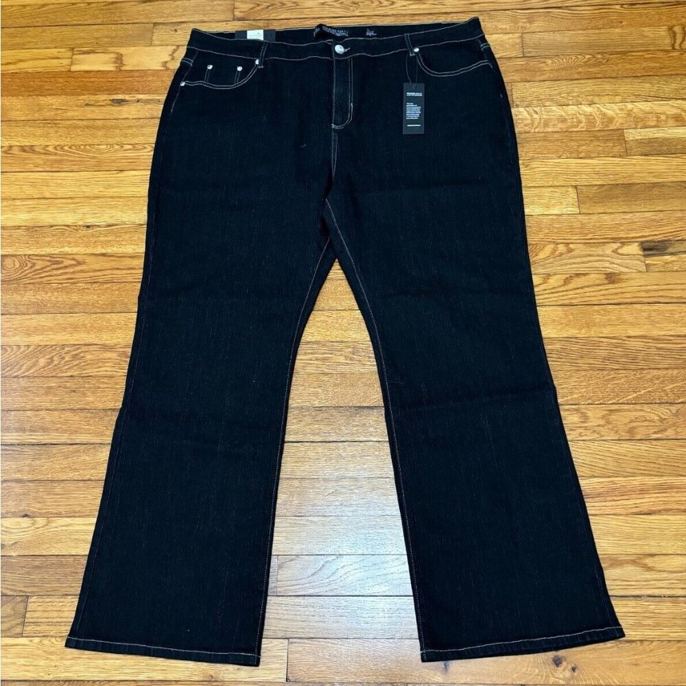 Chic Denim Women's Sz 24S Petite Black Stretch Jeans Mid Rise Bootleg New NWT